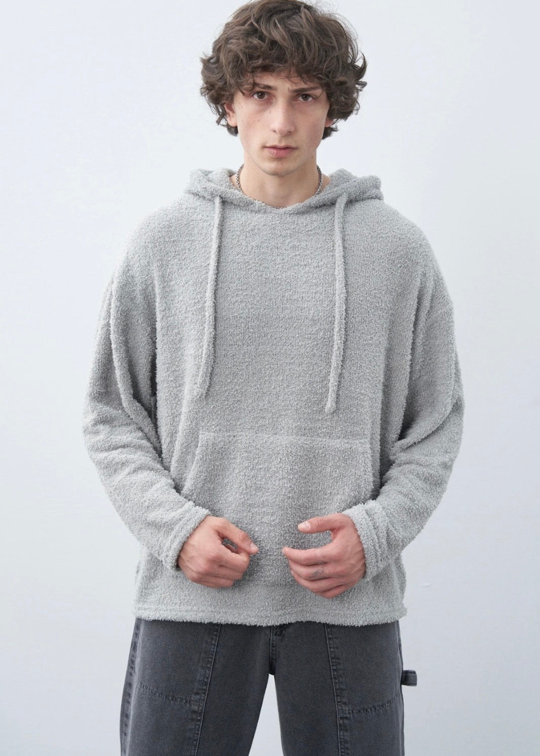 Grey teddy bear hoodie best sale