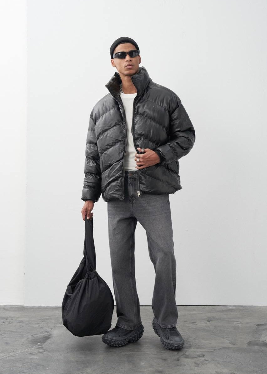 Black Leather Mont Jacket - Clothing Lab clothing Lebanon Oversize