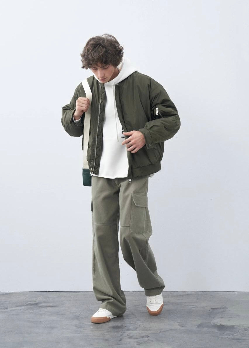 Bumper khaki Jacket - Clothing Lab clothing Lebanon Oversize
