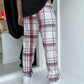 Pijama White And Bordeau Pattern - Clothing Lab