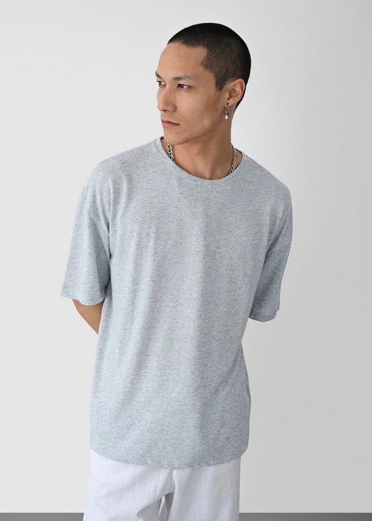 Linen Baby Blue Oversize Tshirt - Clothing Lab