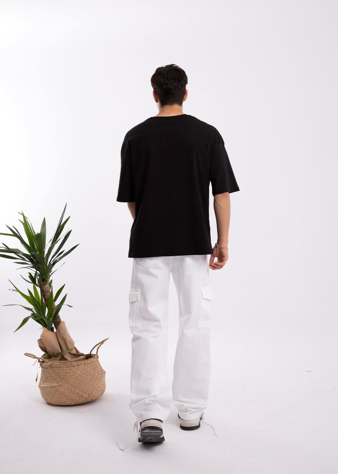 White Baggy Adjustable Pants - Clothing Lab