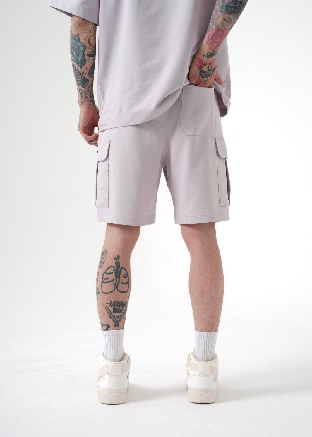 Relaxed Cargo Pearl Grey Short - Clothing Lab