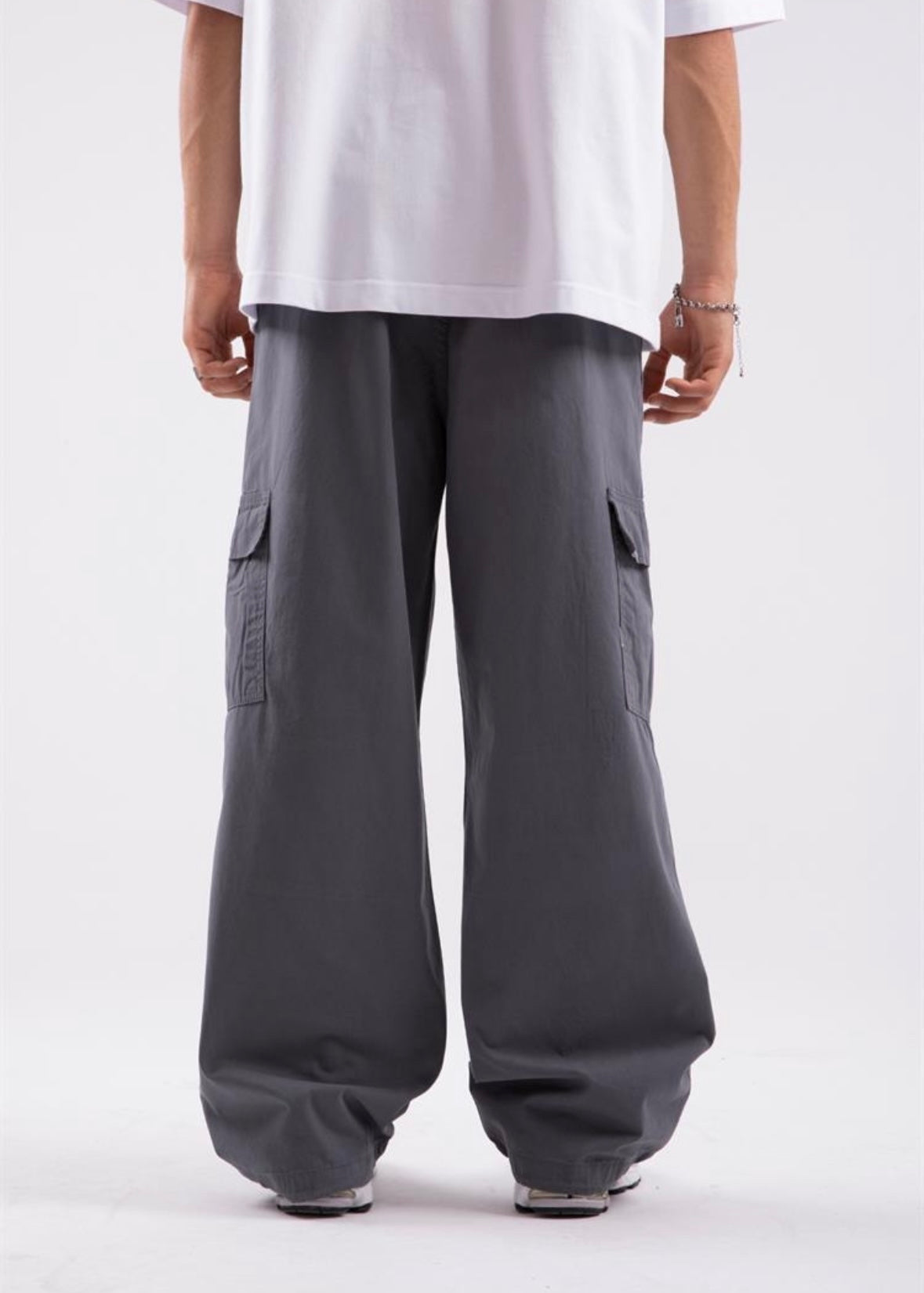 Adjustable Smoked Grey Pocket Pants - Clothing Lab