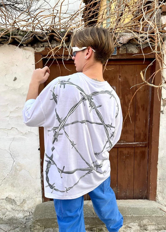 Barbed Wire Oversize Tshirt - Clothing Lab